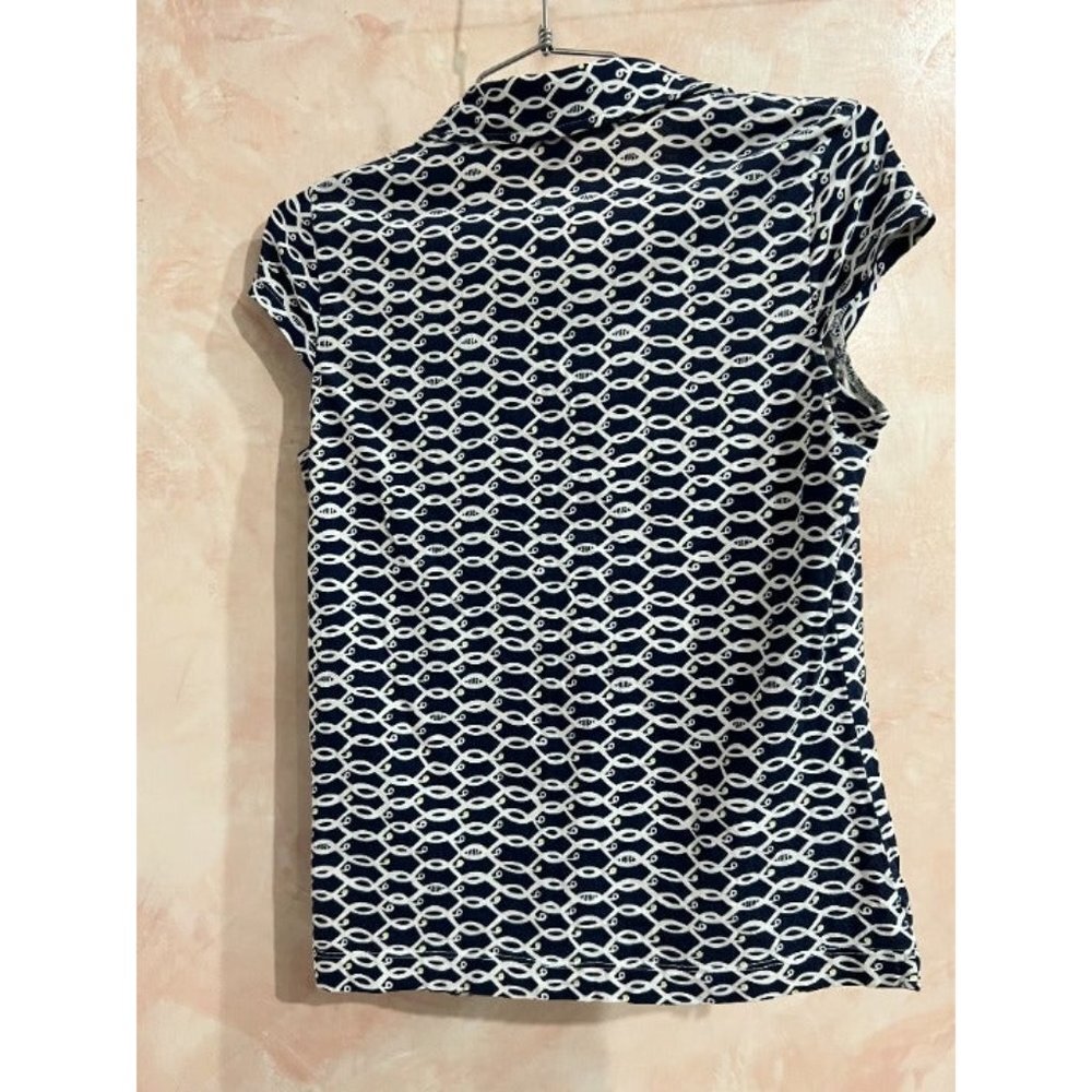 Lilly Pulitzer front  button  polo top‎ short sleeve size s - Picture 2 of 6